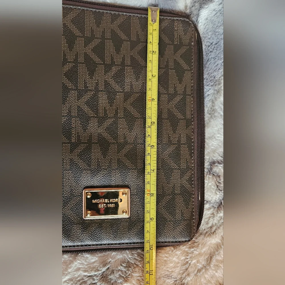 Michael Kors Dark Brown Logo Tablet Sleeve